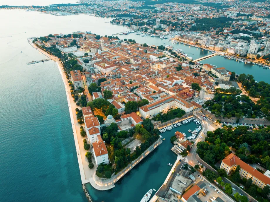 Pogled iz zraka na Zadar